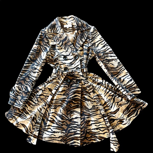 MaxMara Jackets & Blazers - Vintage MaxMara Leopard Print Trench Coat
